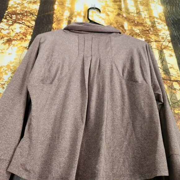 Marika Shirt Women's M Mauve Cowl Neck Athletic Cropped Long Sleeve Comfort Warm - Picture 6 of 11